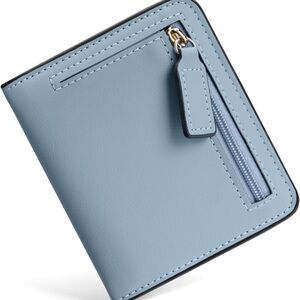 Light Blue Wallet with Zipper